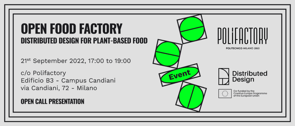 Open Food Factory. Distributed Design for Plant-Based Food